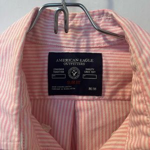 AE pink button down